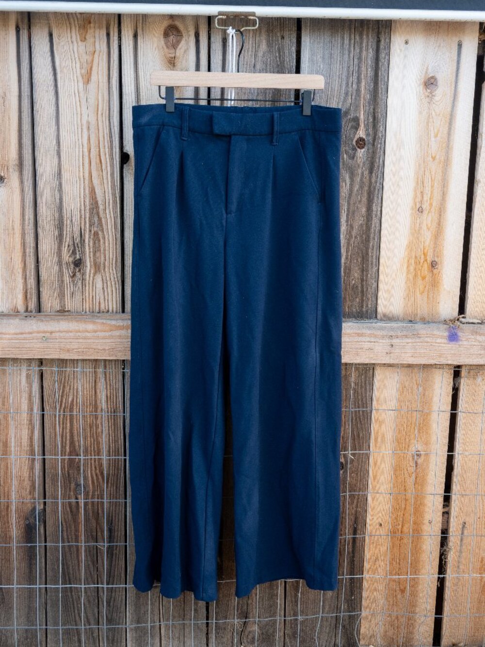 Democracy "Ab"solution Navy Blue Wide Leg Dress Pants